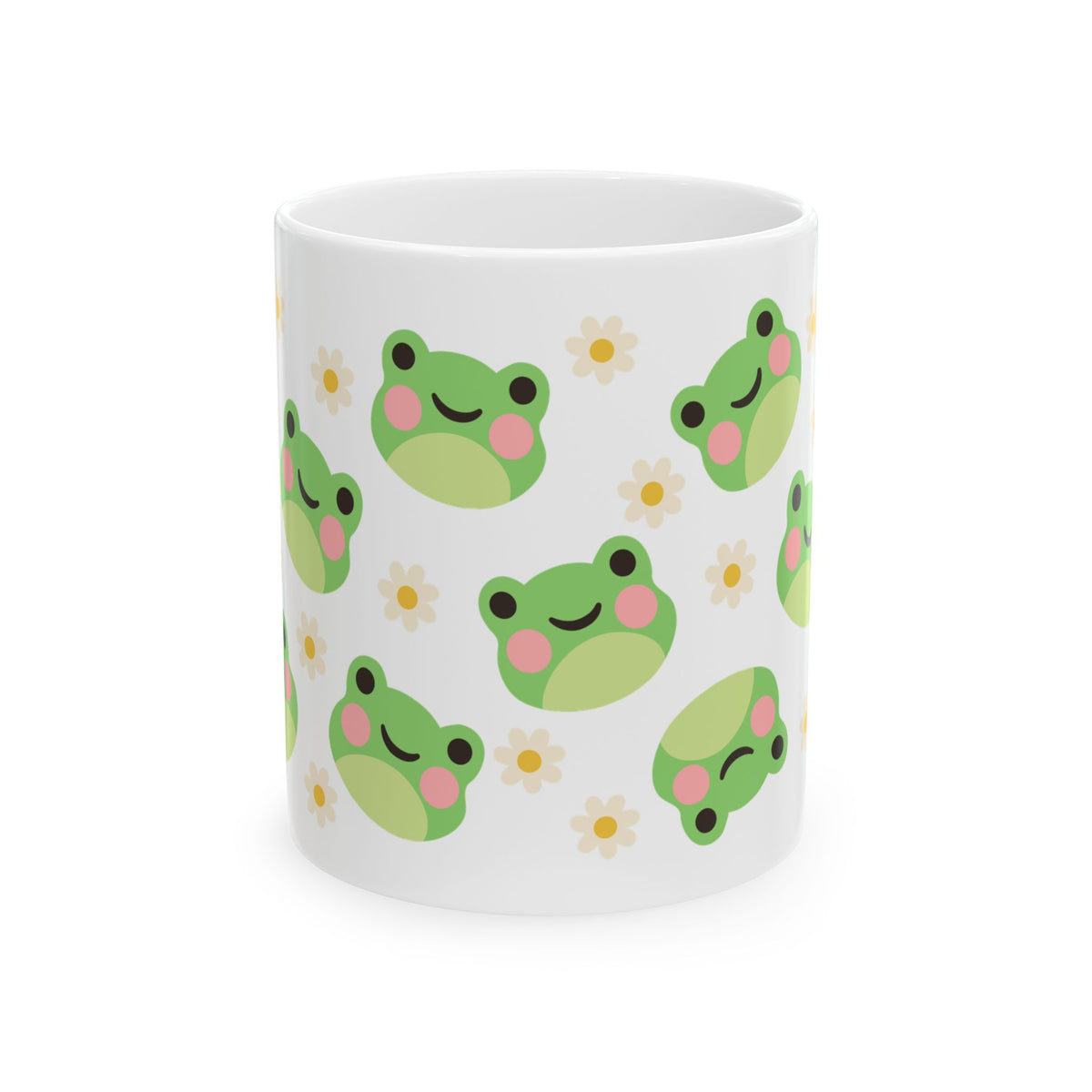 Kawaii Frog Daisy Cute Ceramic Mug Coffee Cup (11oz & 15oz) - Sydney So Sweet