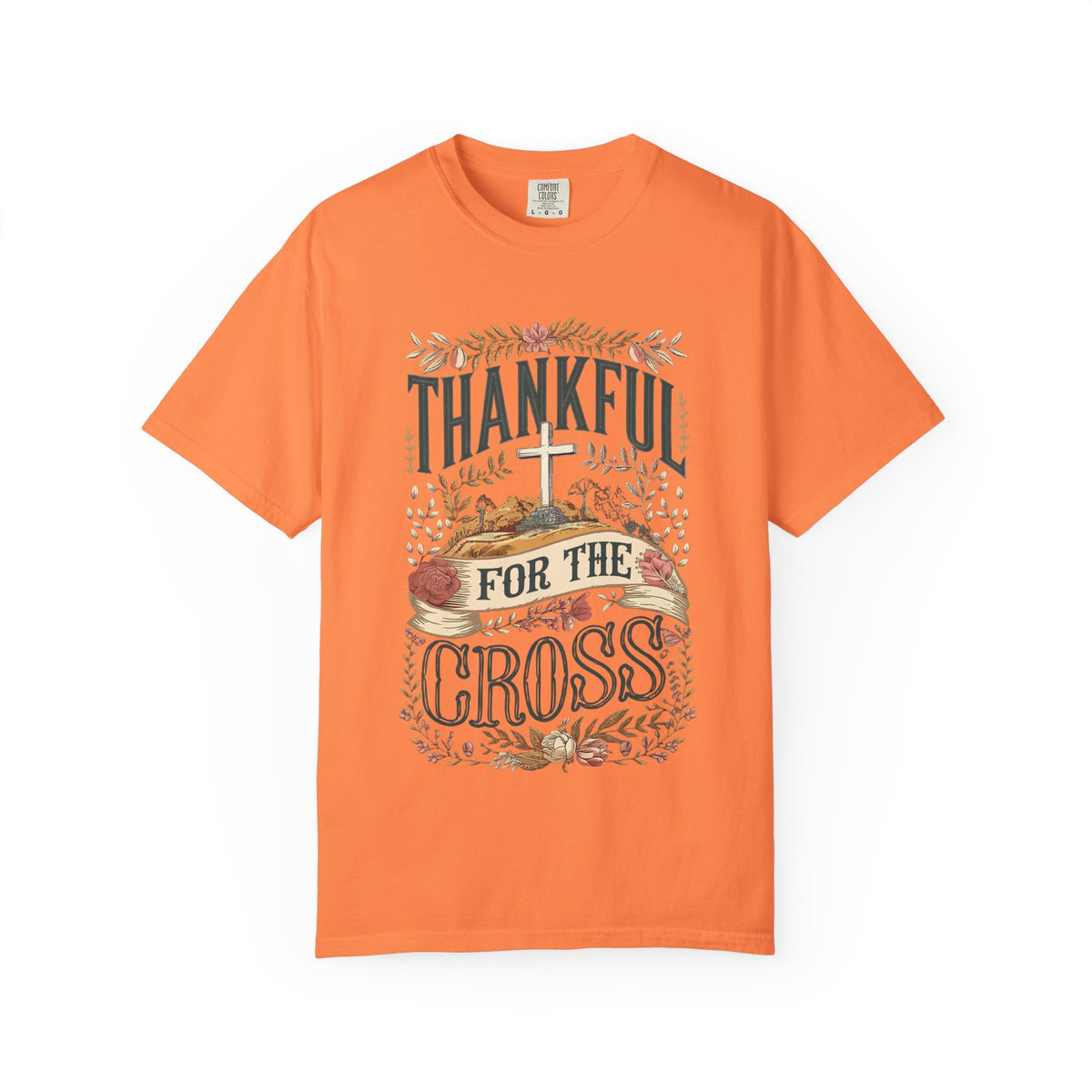 Thankful for the Cross Christian T-Shirt Faith & Gratitude Graphic Tee