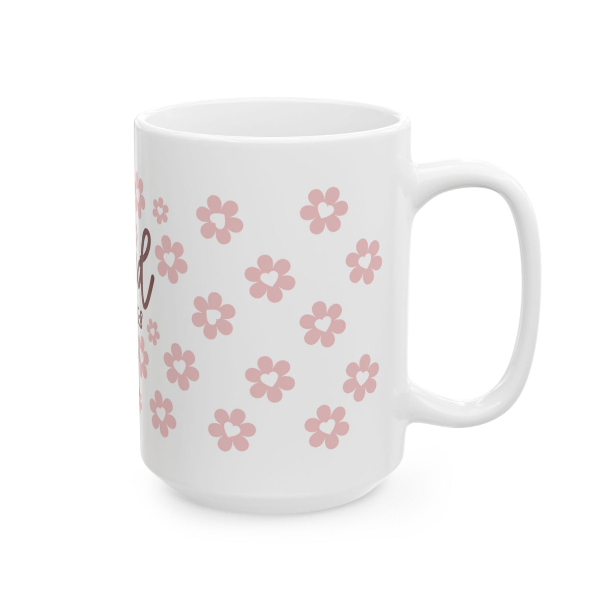 Loved Romans 5:8 Ceramic Mug — Floral Christian Inspirational Coffee Cup