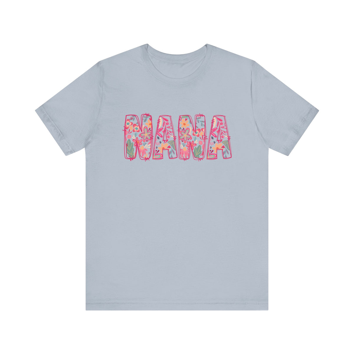 Nana Boho Pink Floral Graphic T‑Shirt Flower Pattern Grandmother Tee