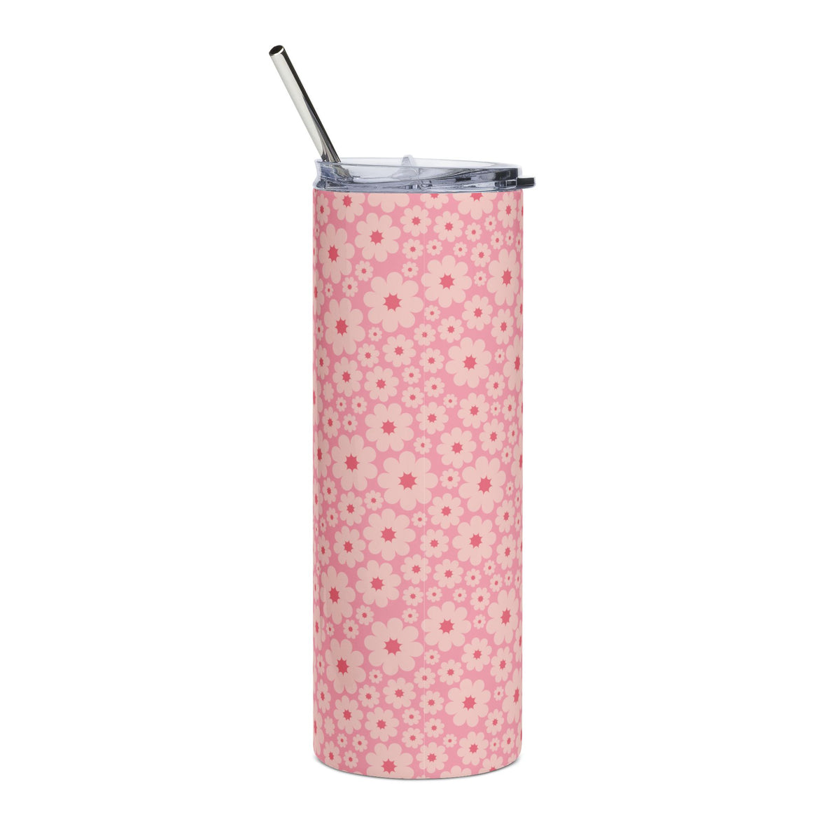 Pretty Pink Floral 20oz  Stainless Steel Tumbler Insulated Travel Cup