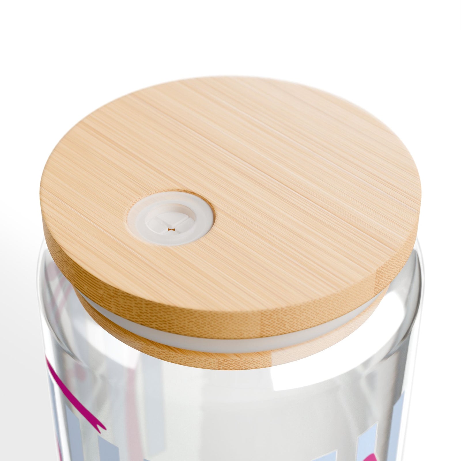 Mommin' Ain't Easy Pink Script Sipper Glass 16oz Reusable Drink Jar with Lid & Straw
