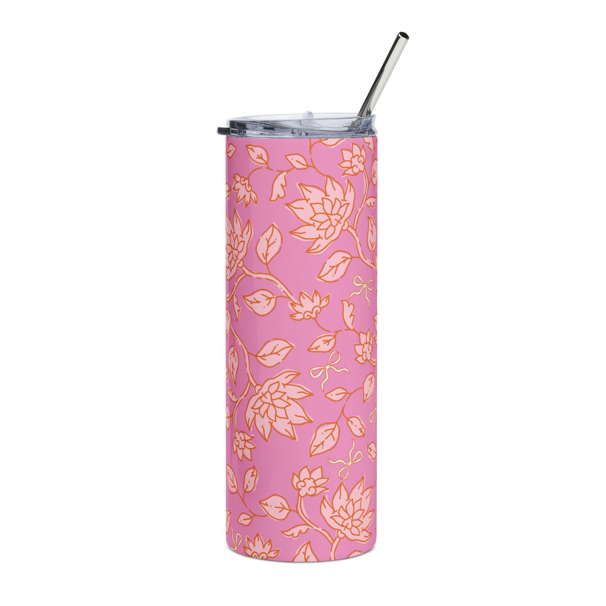 Pink Coquette Wildflower 20oz Floral Stainless Steel Tumbler Insulated Travel Cup