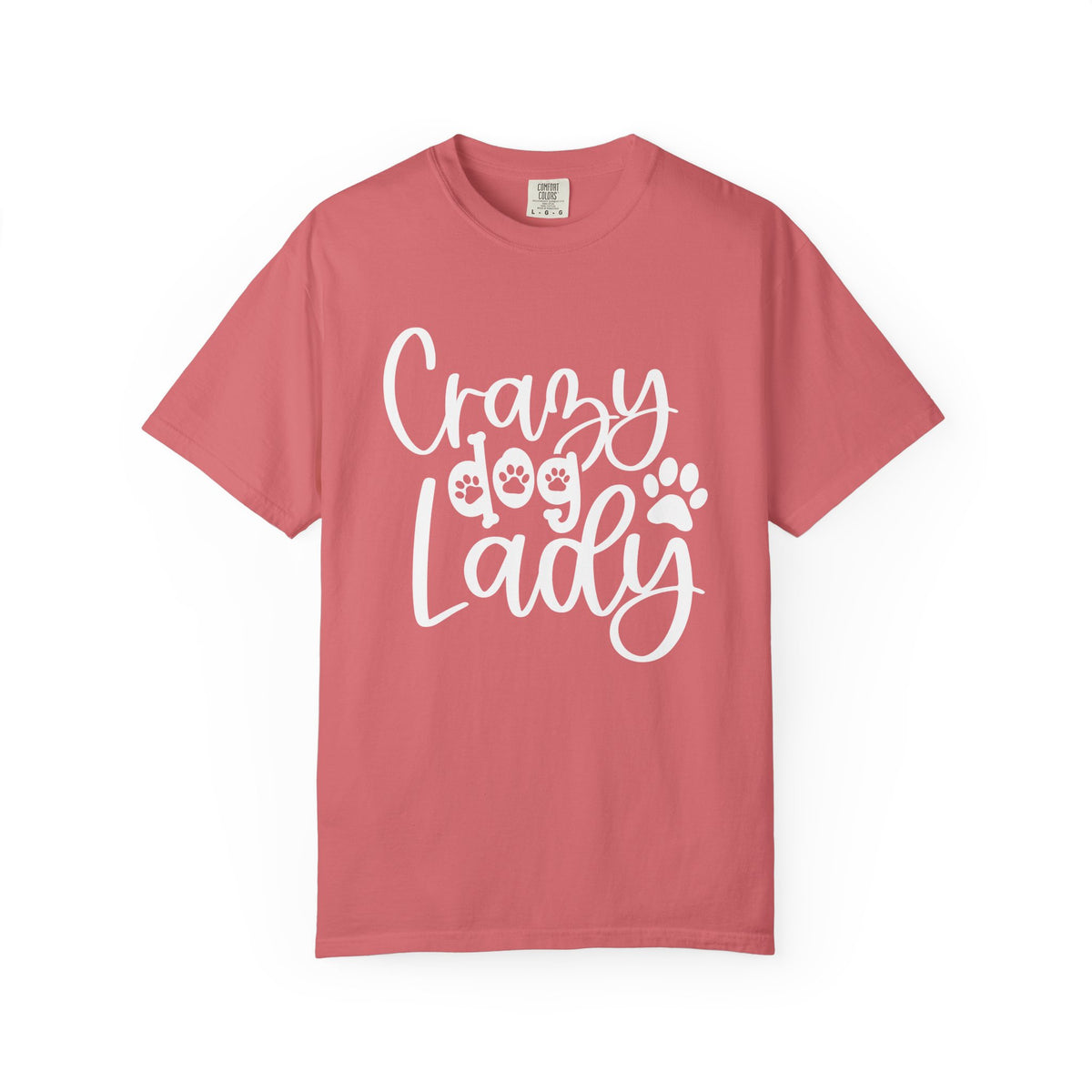 Crazy Dog Lady T-Shirt Paw Print Graphic Tee for Dog Moms