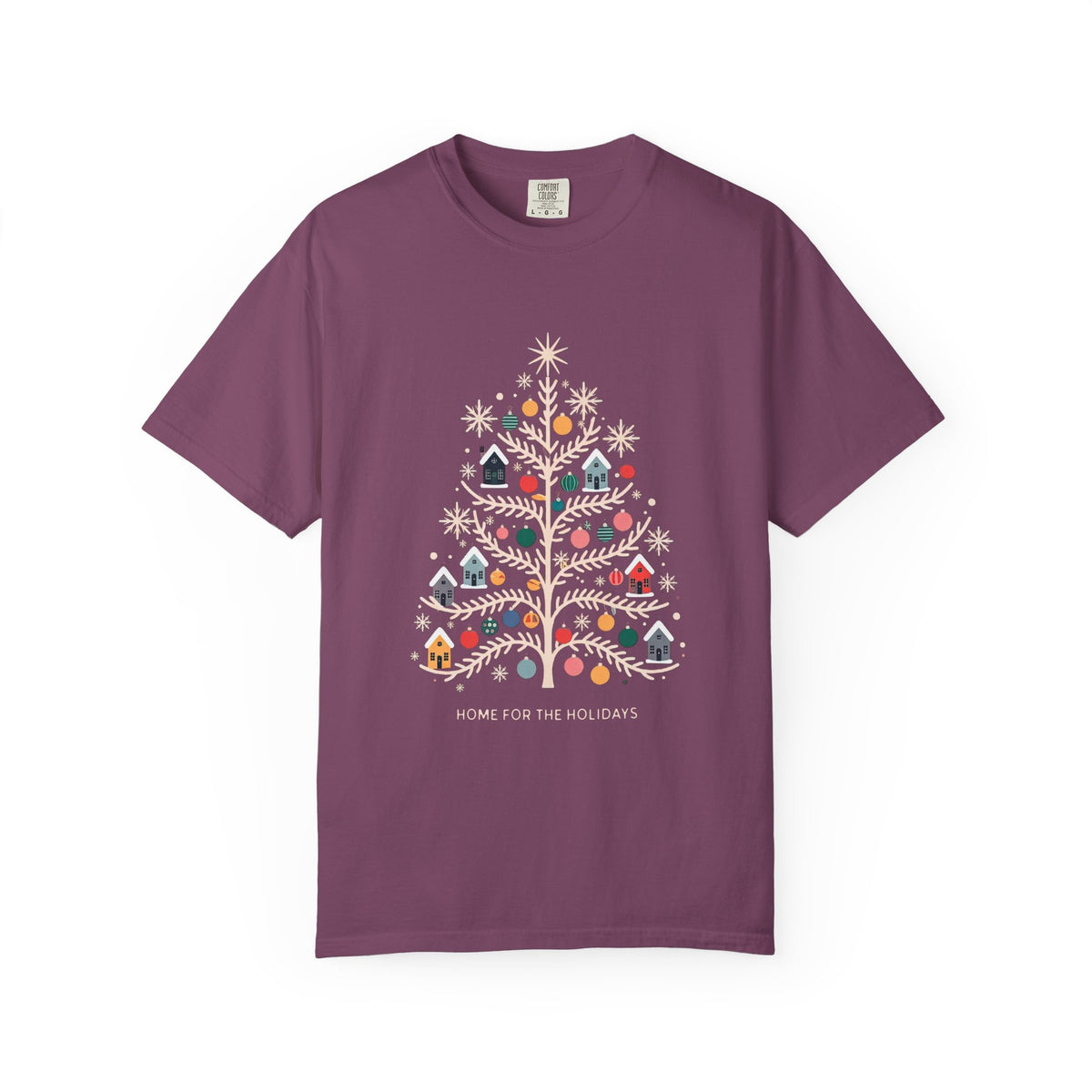 Home for the Holiday Christmas Tree Tee Holiday Graphic T-Shirt