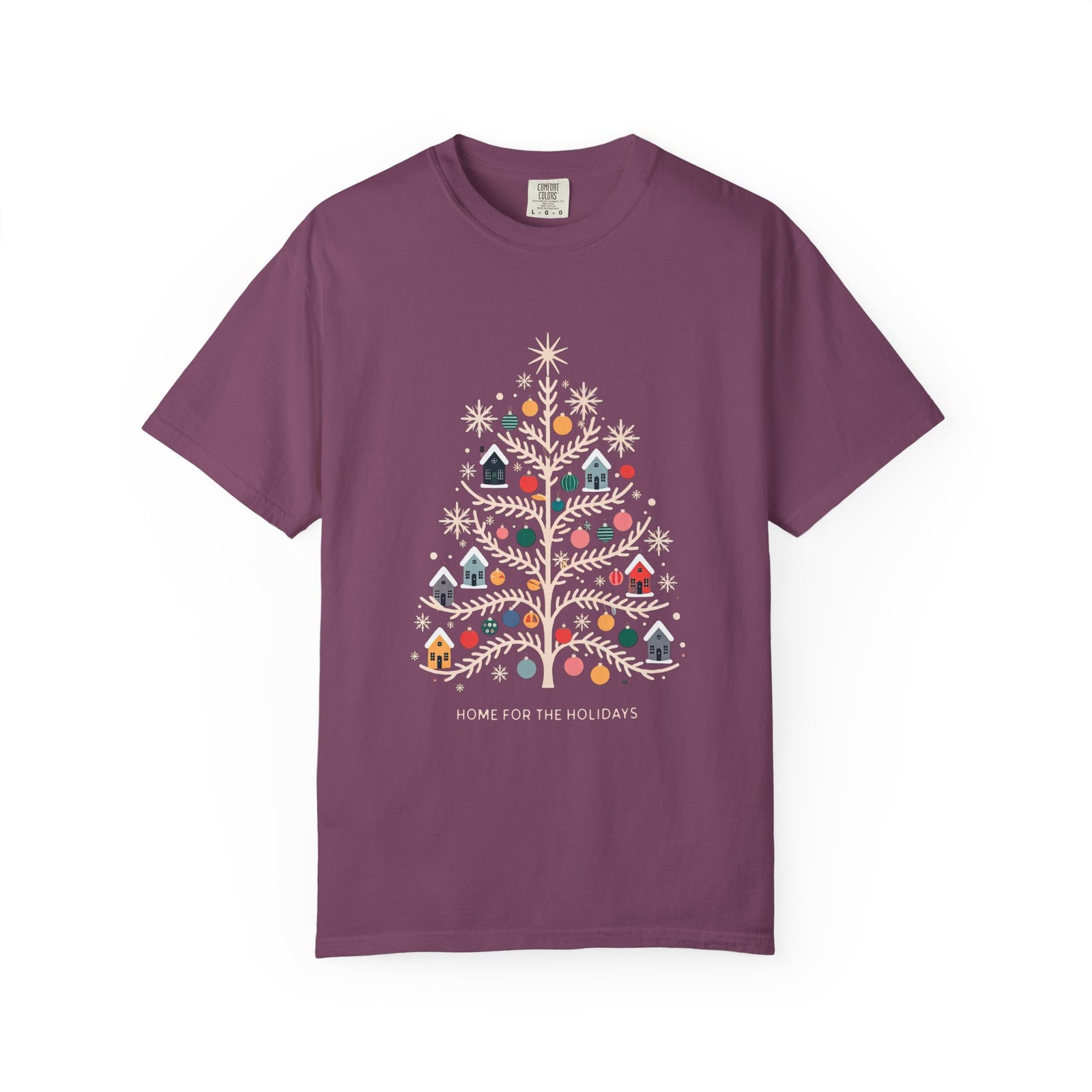 Home for the Holiday Christmas Tree Tee Holiday Graphic T-Shirt