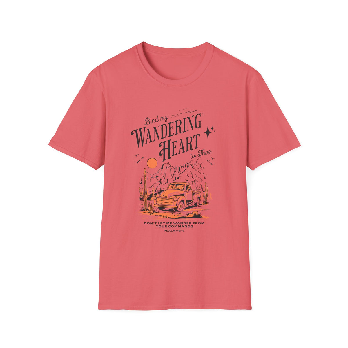 Bind My  Wandering Heart To Thee Graphic T-Shirt Vintage Road Trip Christian Tee