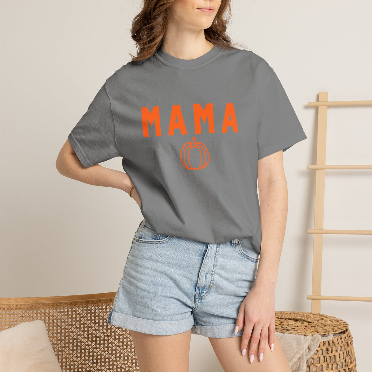 Mama Pumpkin T-Shirt Autumn Mom Graphic Tee