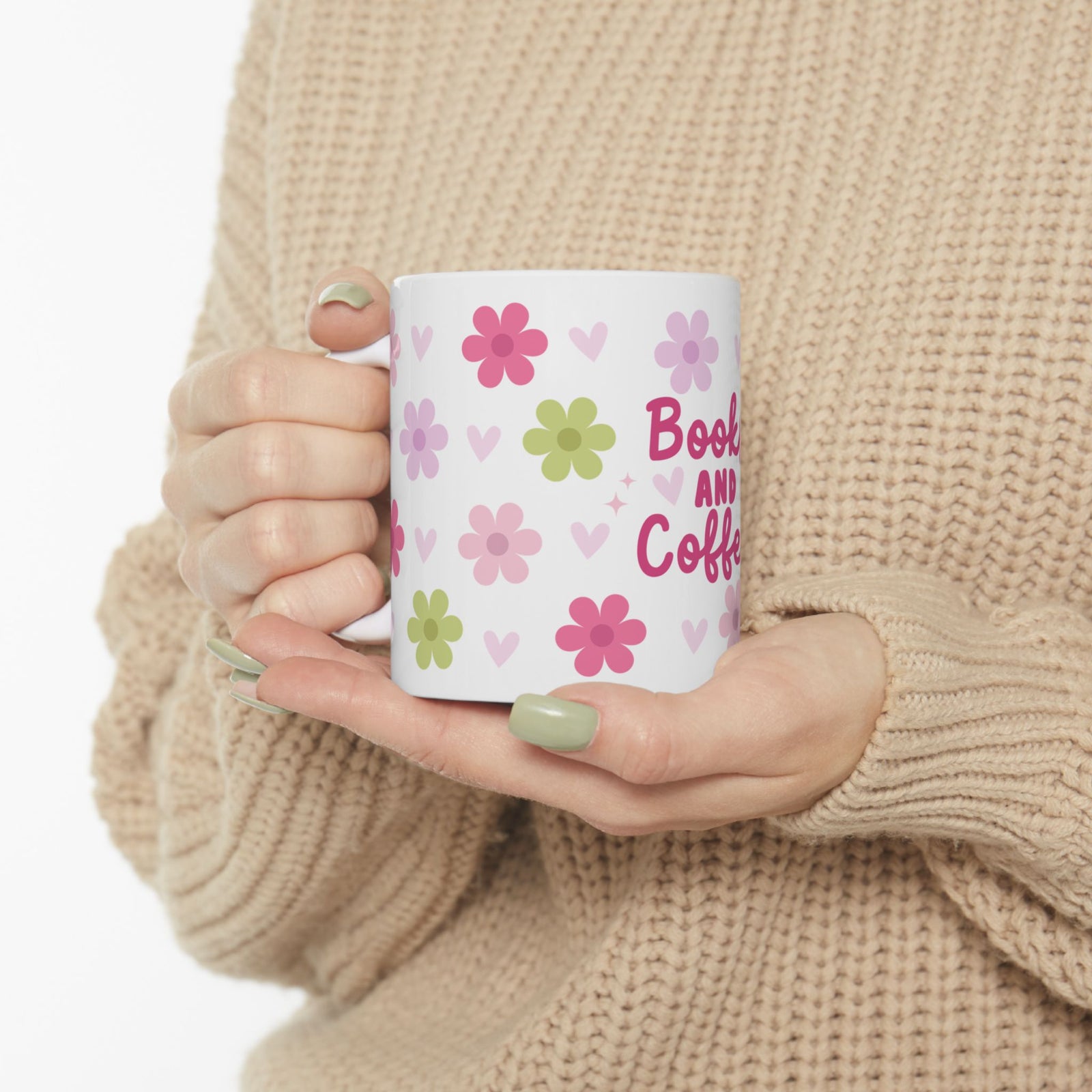 Books and Coffee Cute Ceramic Mug Coffee Cup (11oz & 15oz) - Sydney So Sweet