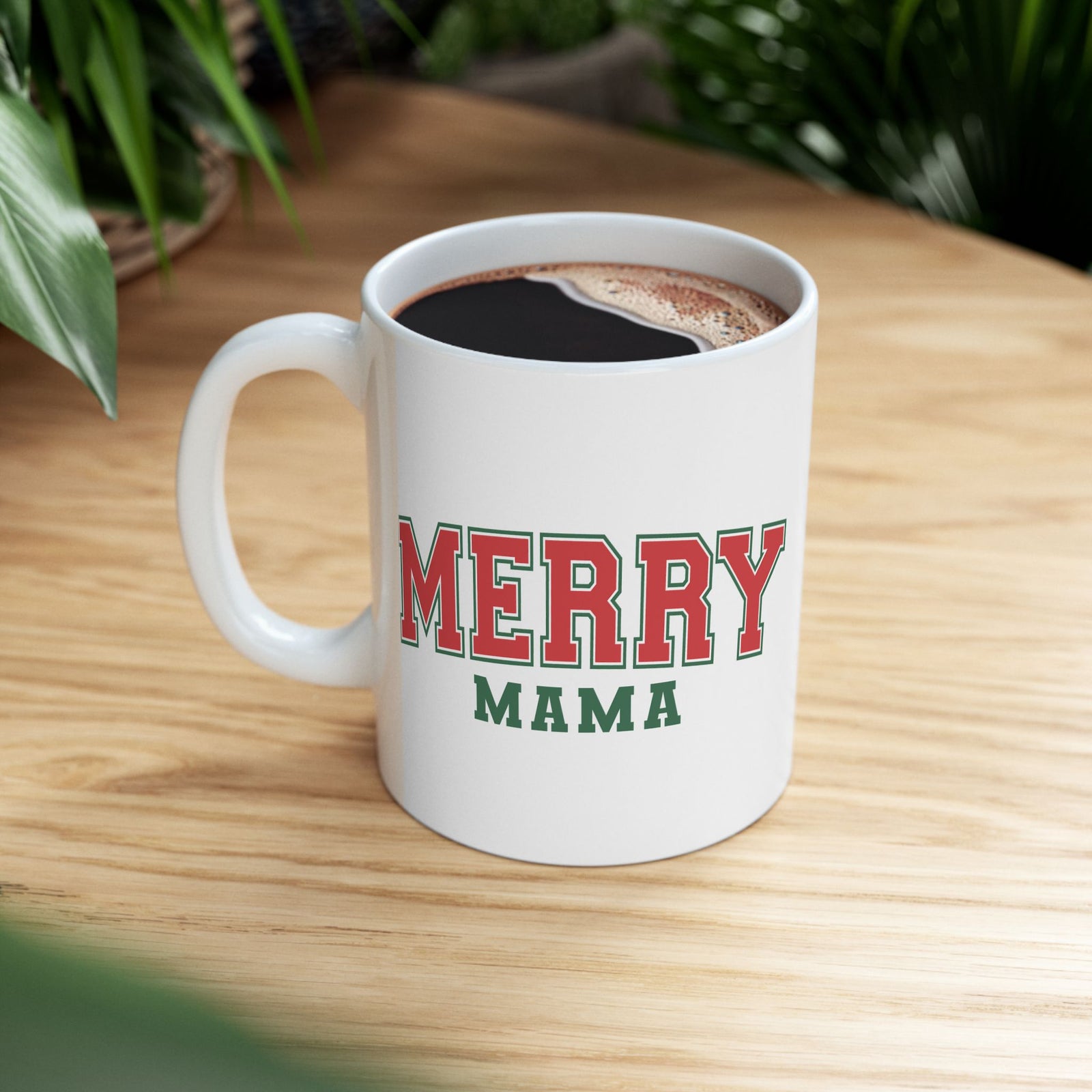 Merry Mama Christmas Mug – Holiday Ceramic Coffee Cup - Sydney So Sweet