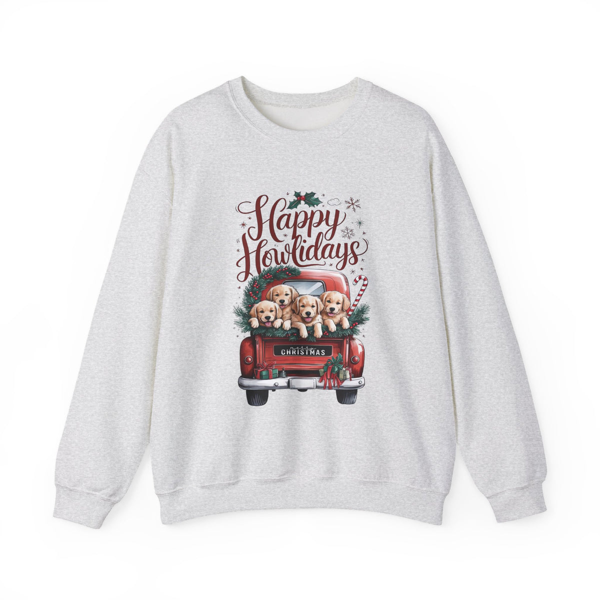 Happy Howlidays Puppy Crewneck Unisex Sweatshirt