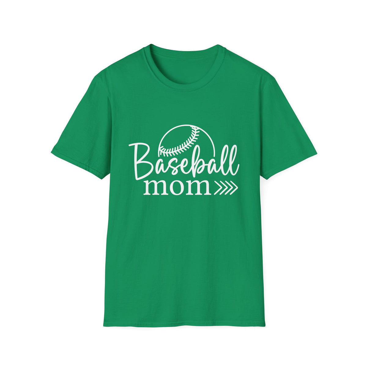 Baseball Mom Classic Graphic T-Shirt Cute Sports Mom Tee (12 Team Colors)