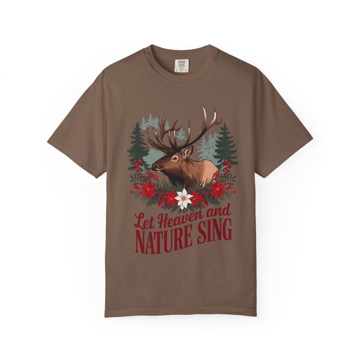 Let Heaven & Nature Sing Wilderness Christmas T-Shirt Christian Graphic Tee