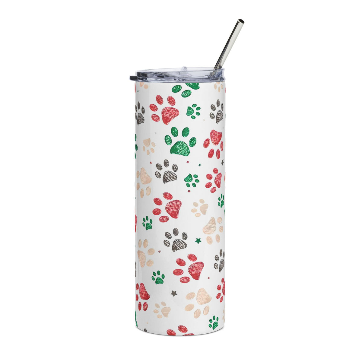 Paw Print Merry 20oz Stainless Tumbler Insulated Travel Cup - Sydney So Sweet