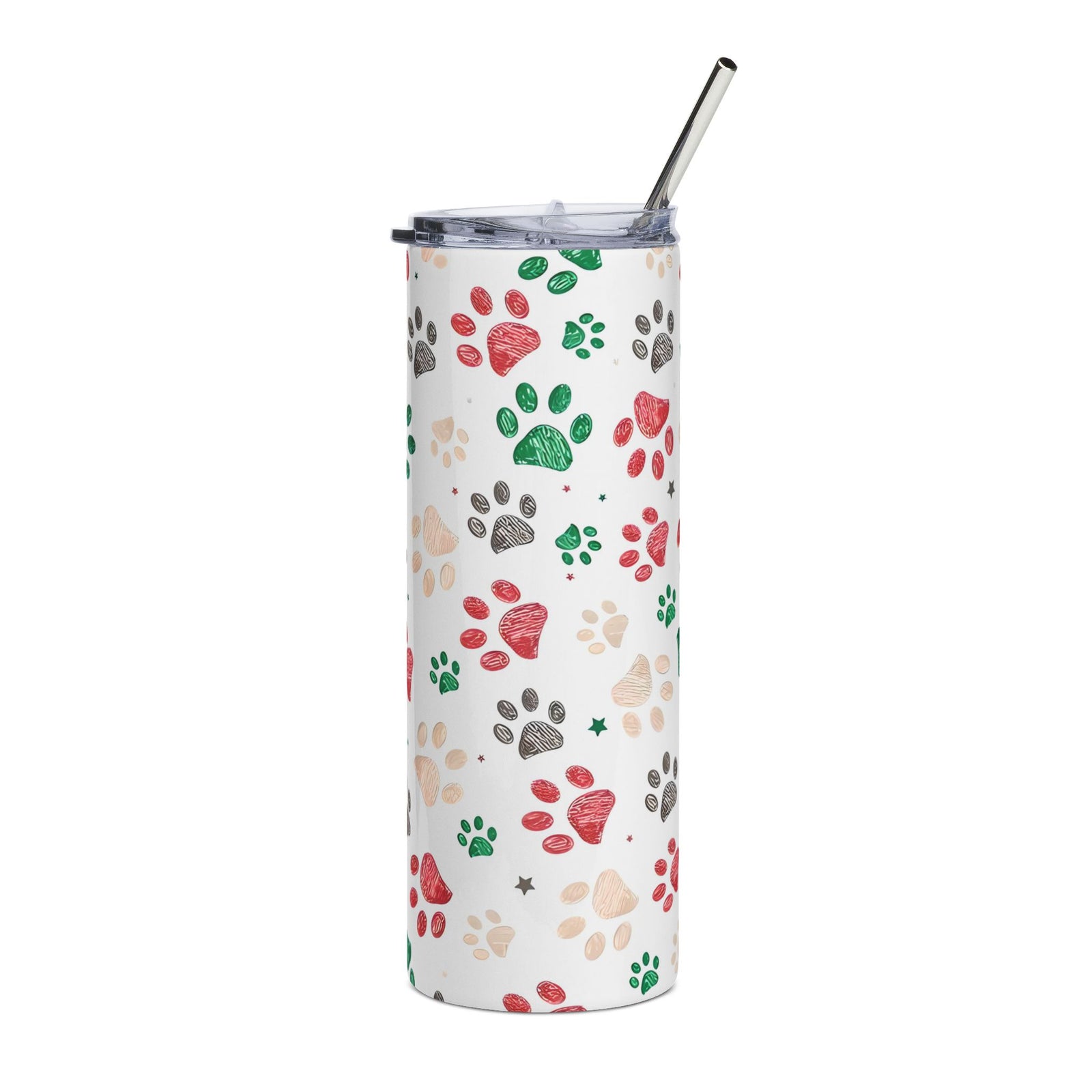 Paw Print Merry 20oz Stainless Tumbler Insulated Travel Cup - Sydney So Sweet