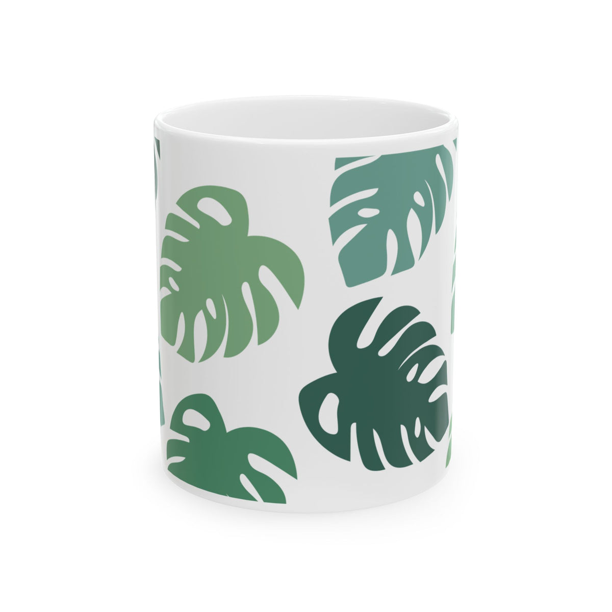 Monstera Leaf Cute Ceramic Mug Coffee Cup (11oz & 15oz)