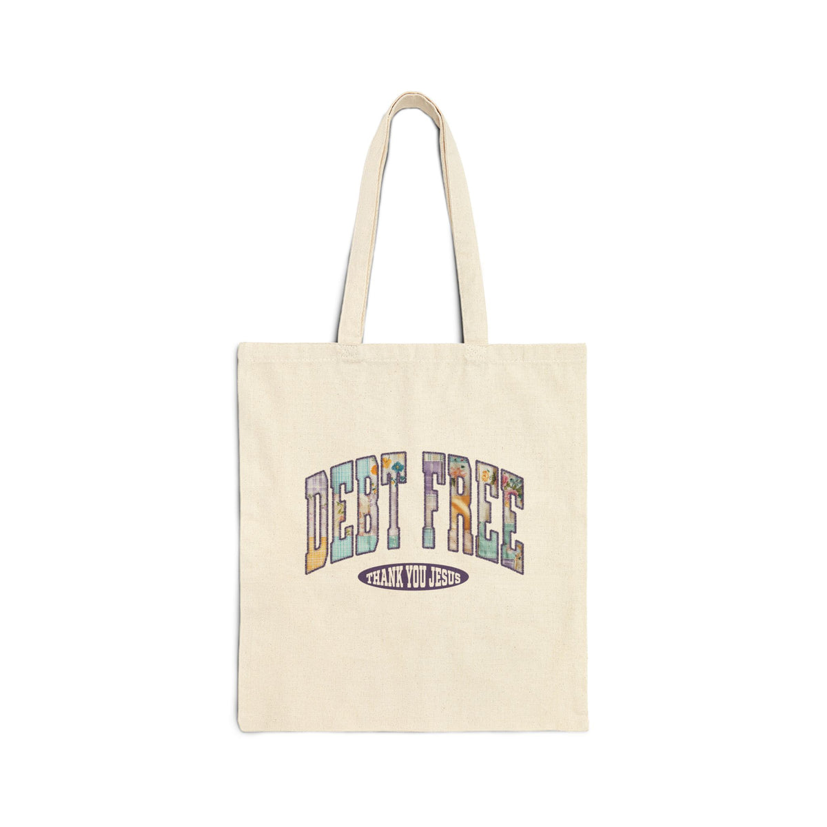 Debt Free Thank You Jesus Christian Cotton Canvas Tote Bag