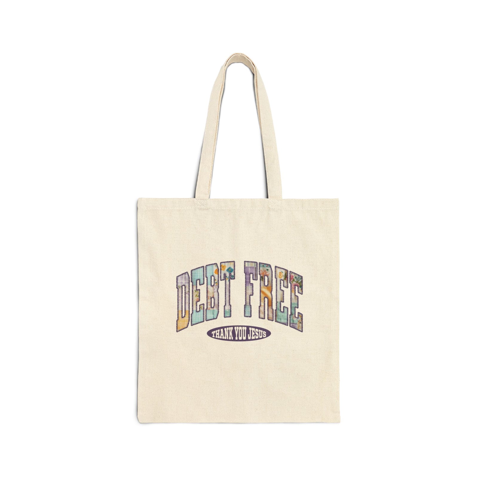 Debt Free Thank You Jesus Christian Cotton Canvas Tote Bag