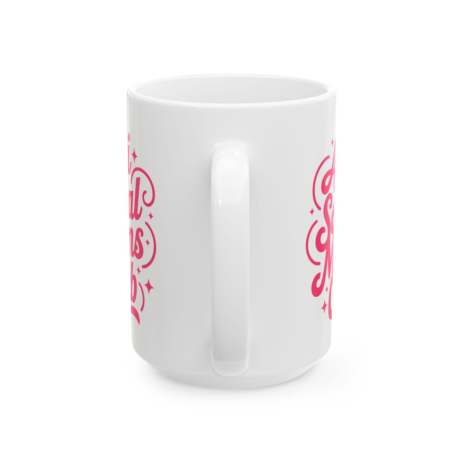 Anti-Social Moms Club Pink Script Ceramic Mug Coffee Cup (11oz & 15oz)