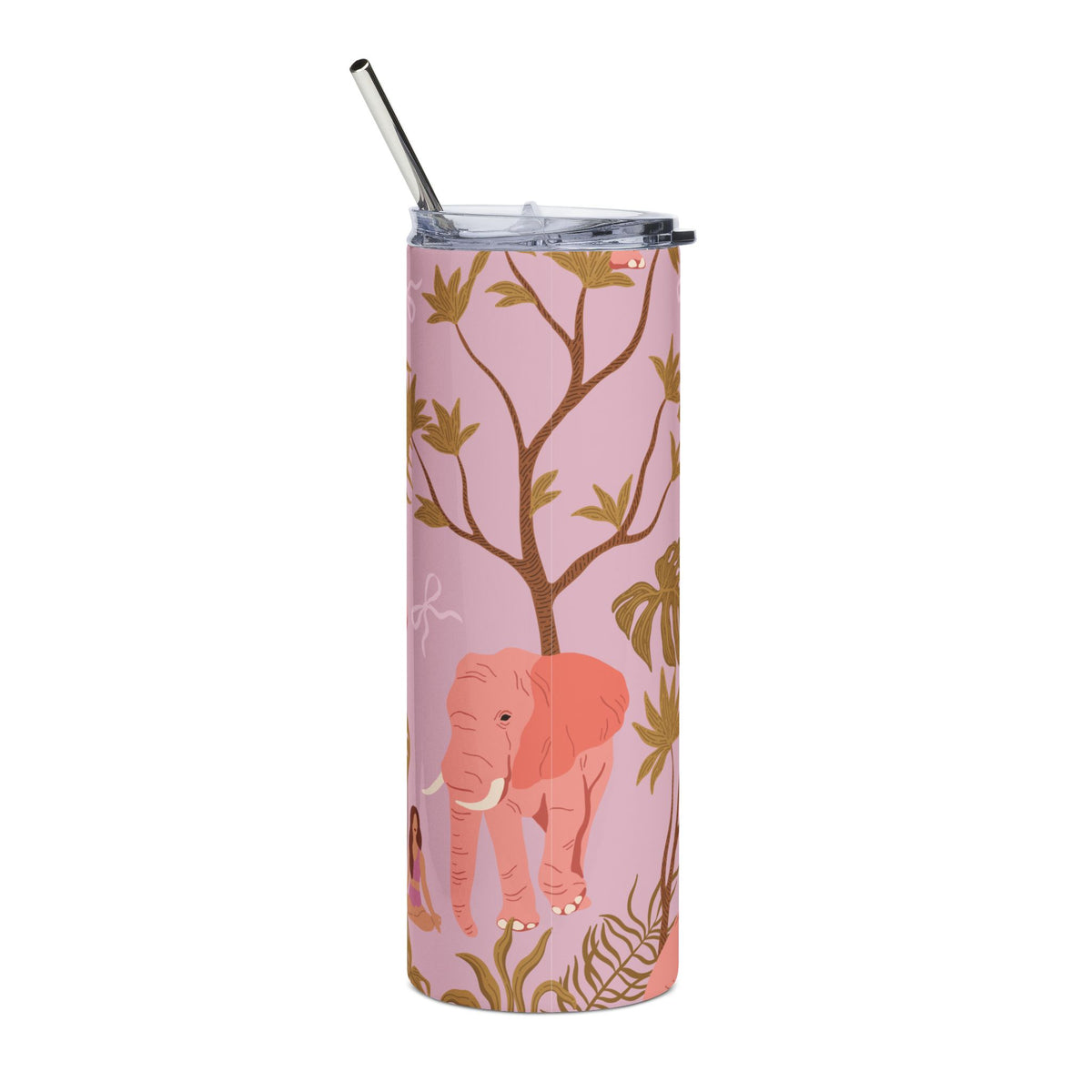 Coquette Elephant Jungle 20oz Floral Stainless Tumbler Insulated Travel Cup - Sydney So Sweet