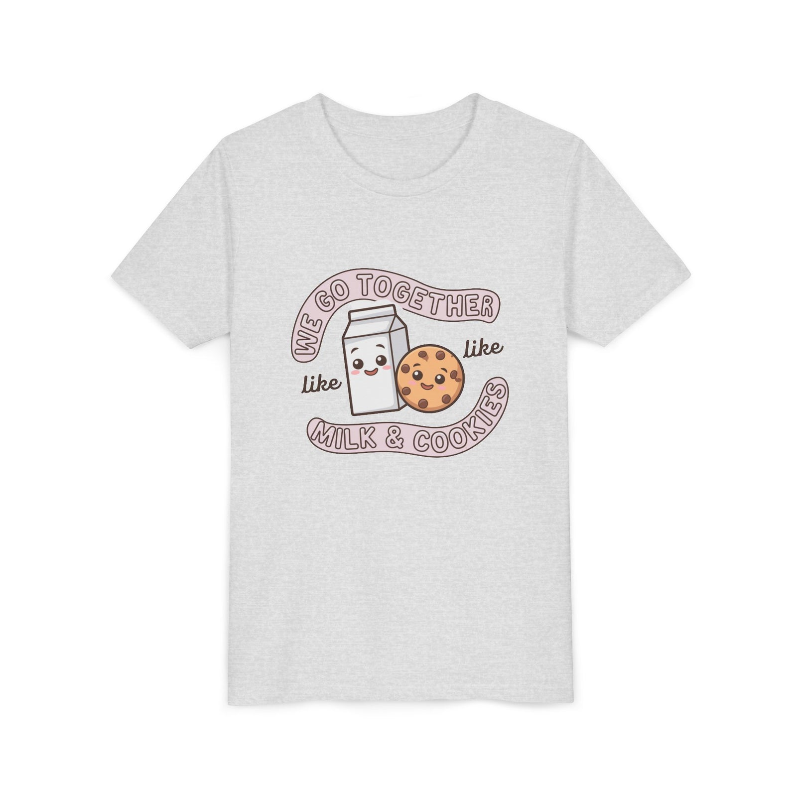 We Go Together Like Milk & Cookies Kids T-Shirt Cute Kids Graphic Tee