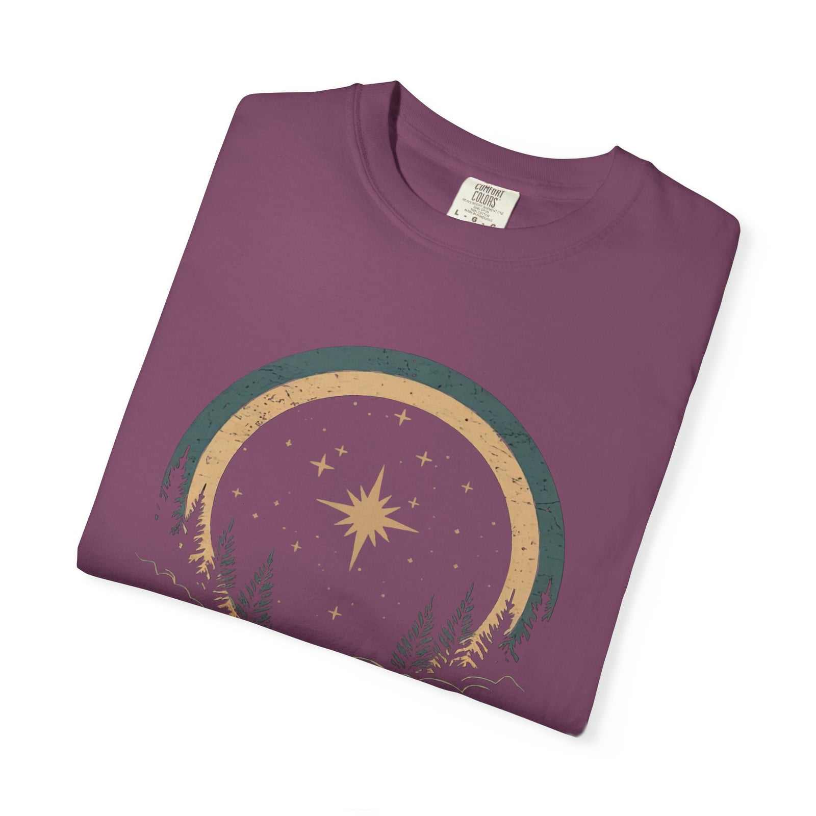 All Is Calm & Bright Christmas Eve Distressed T-Shirt Christian Graphic Tee