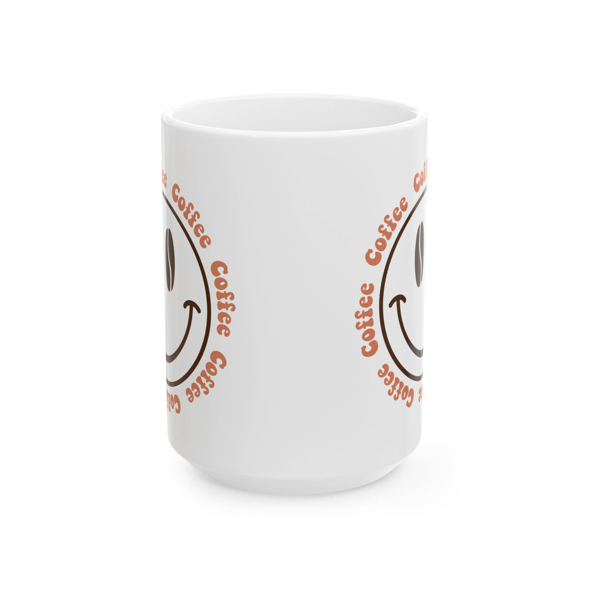 Coffee Coffee Smile Cute Ceramic Mug Coffee Cup (11oz & 15oz)