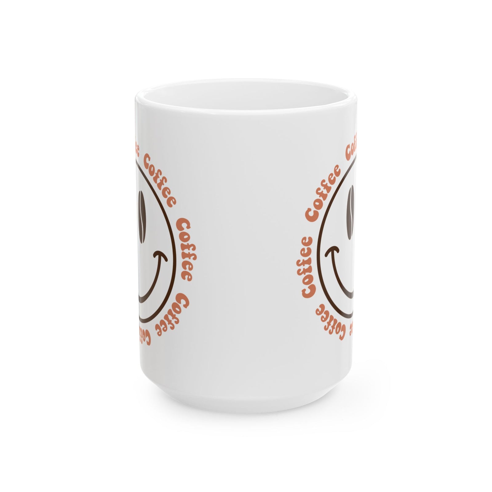 Coffee Coffee Smile Cute Ceramic Mug Coffee Cup (11oz & 15oz)