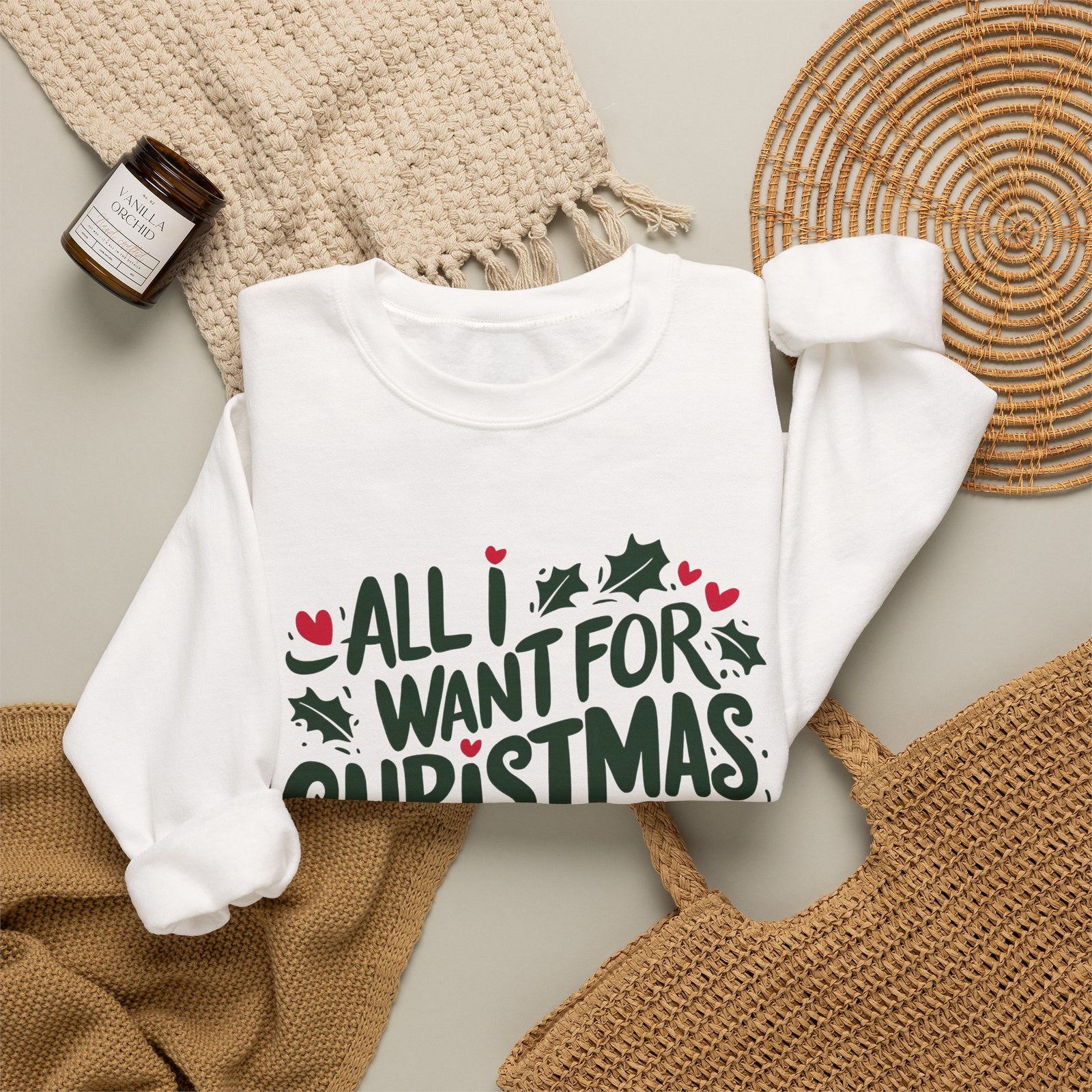 All I Want for Christmas is Jesus Christian Crewneck Unisex Sweatshirt