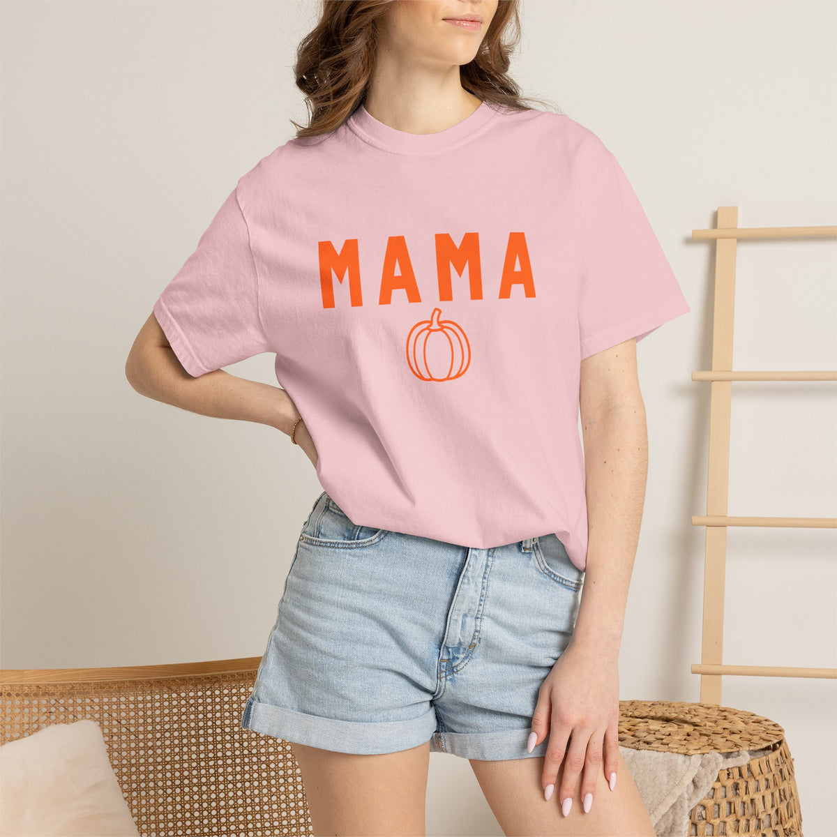Mama Pumpkin T-Shirt Autumn Mom Graphic Tee