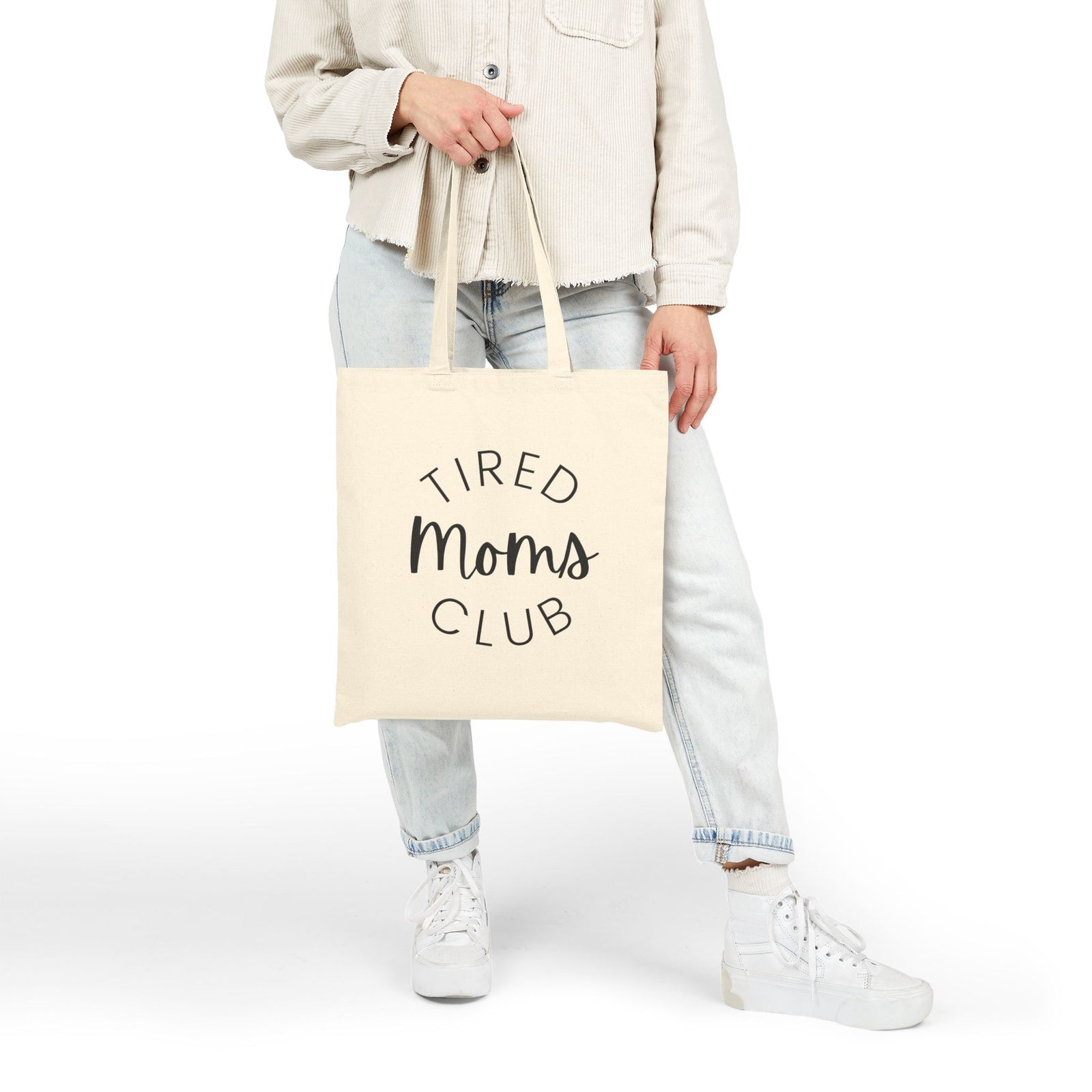 Tired Moms Club Cotton Canvas Tote Bag