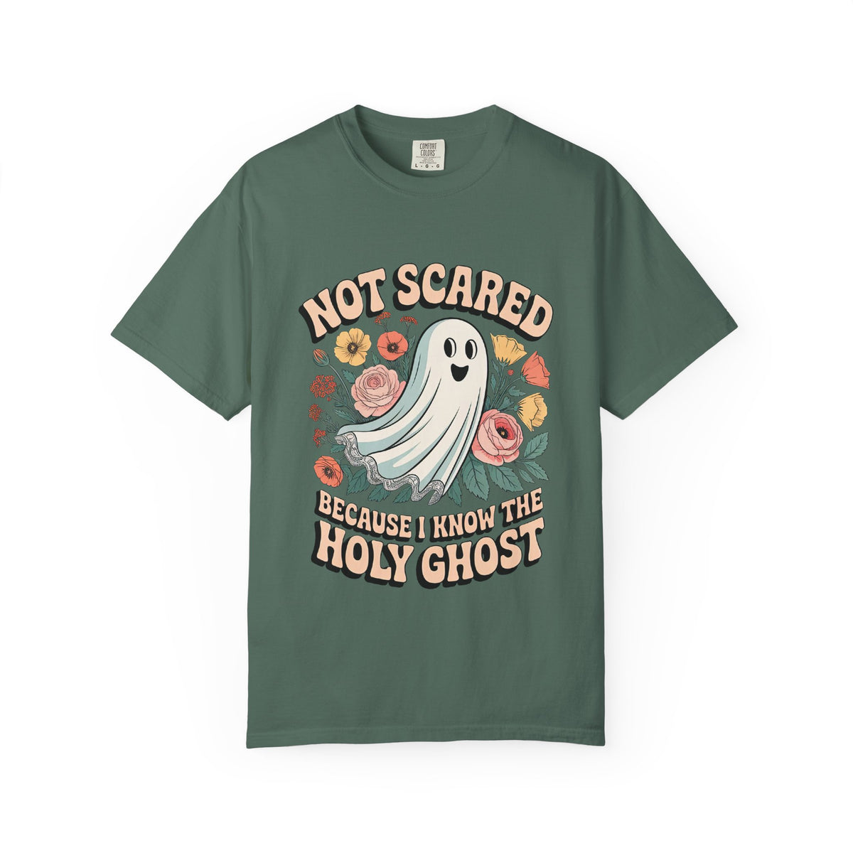 Not Scared Holy Ghost T-Shirt Christian Halloween Graphic Tee
