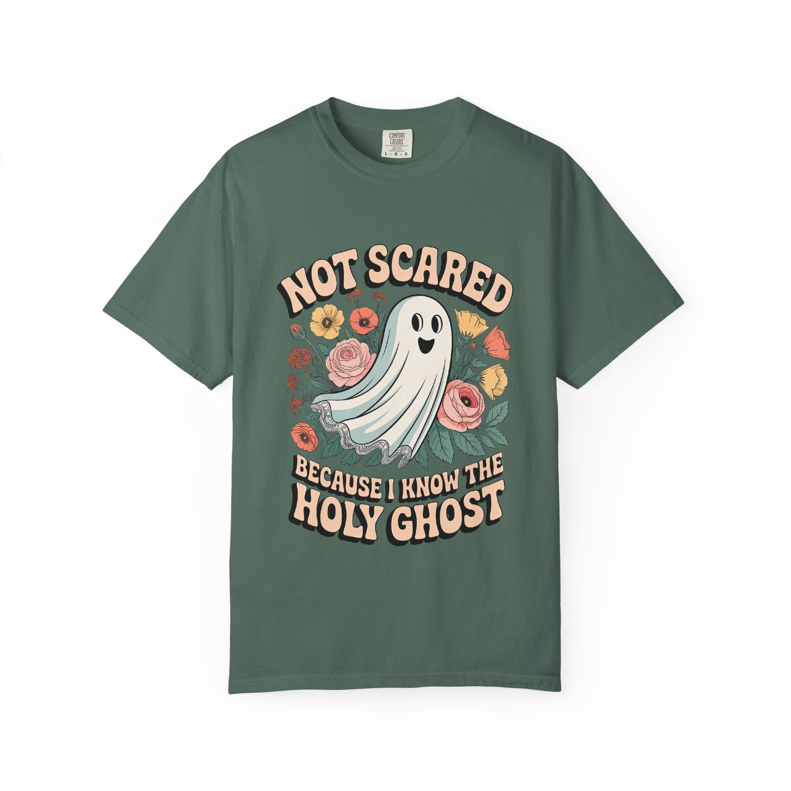 Not Scared Holy Ghost T-Shirt Christian Halloween Graphic Tee