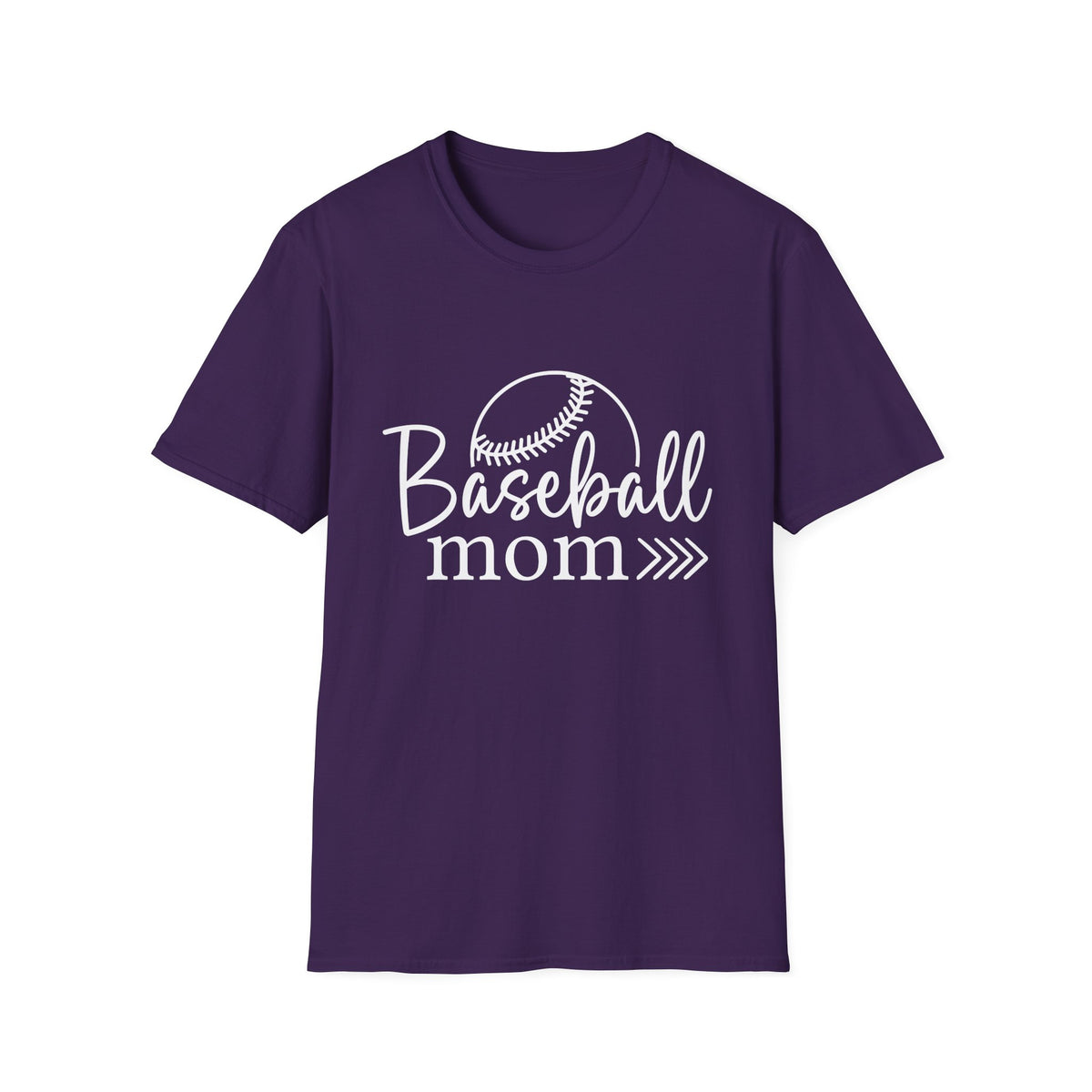 Baseball Mom Classic Graphic T-Shirt Cute Sports Mom Tee (12 Team Colors)
