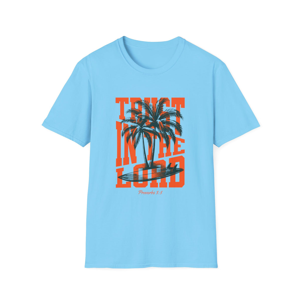 Trust in the Lord Palm Trees T-Shirt Summer Christian Faith Tee