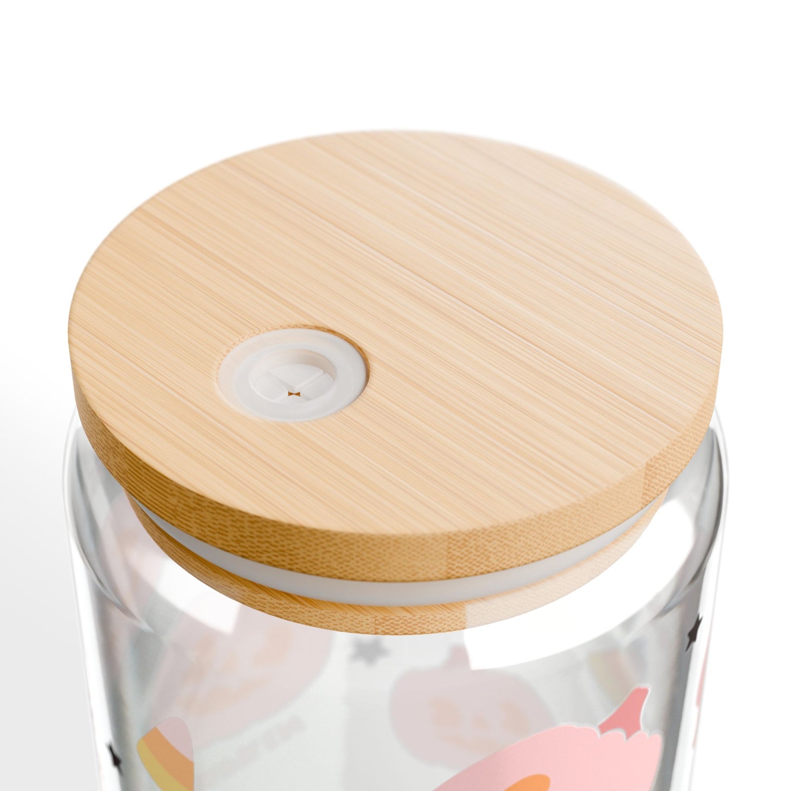 Hey Pumpkin Season Halloween Sipper Glass 16oz Reusable Drink Jar with Lid & Straw