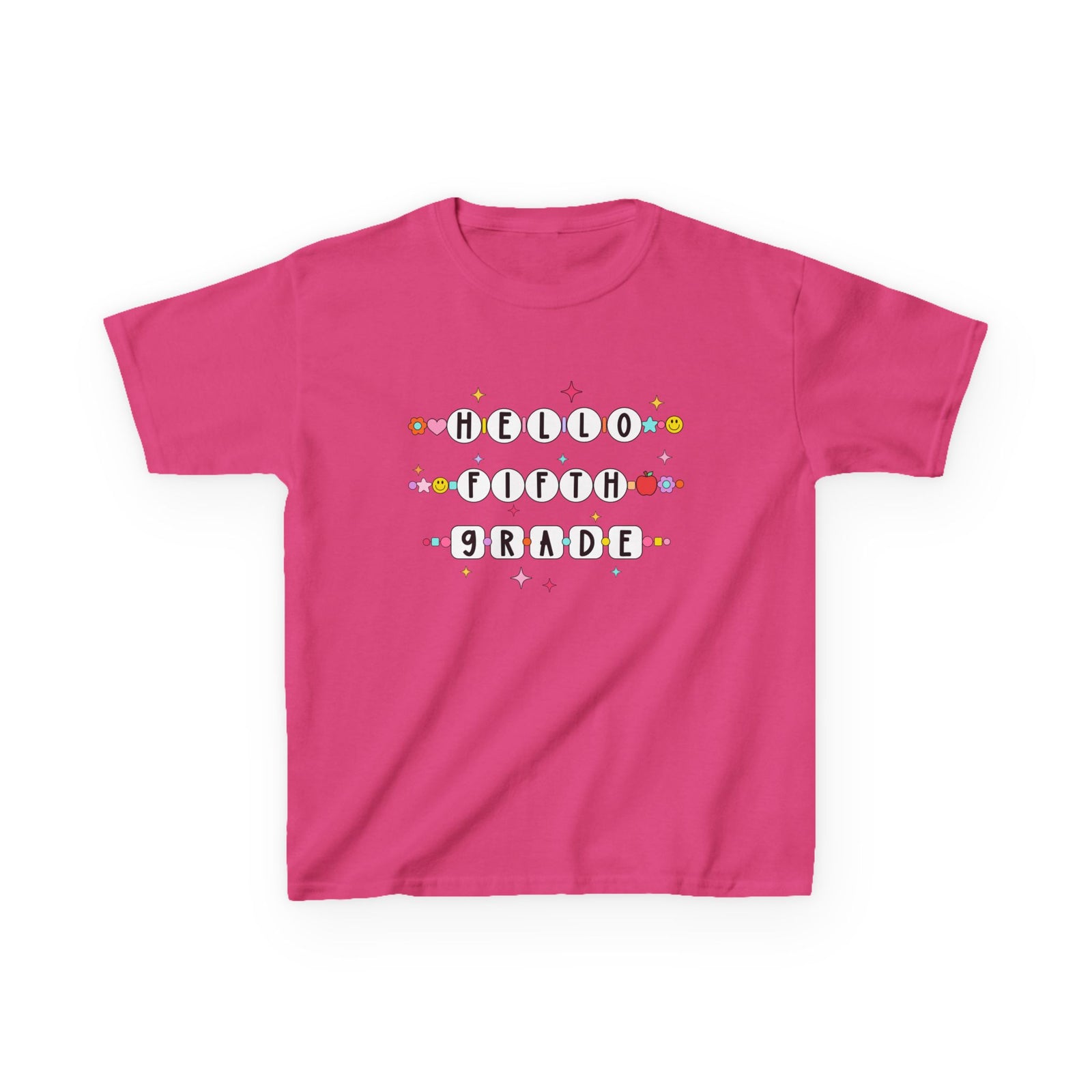 Friendship Bracelets Hello Fifth Grade Kids Tee Cute 5th Grade Back to School T-Shirt