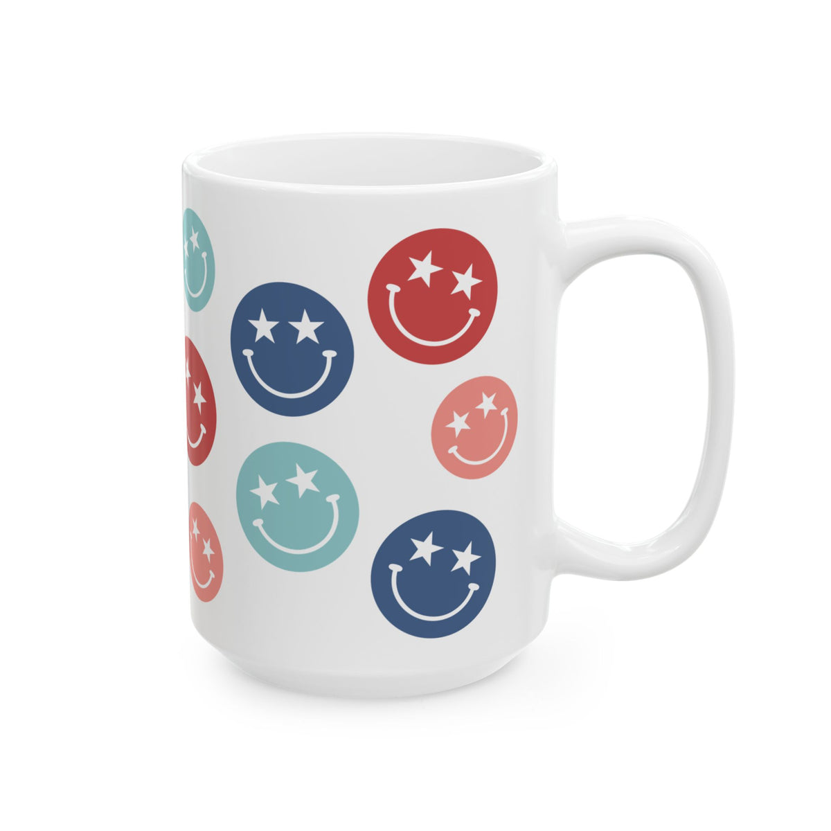 Star Smiley Cute Ceramic Mug Coffee Cup (11oz & 15oz)