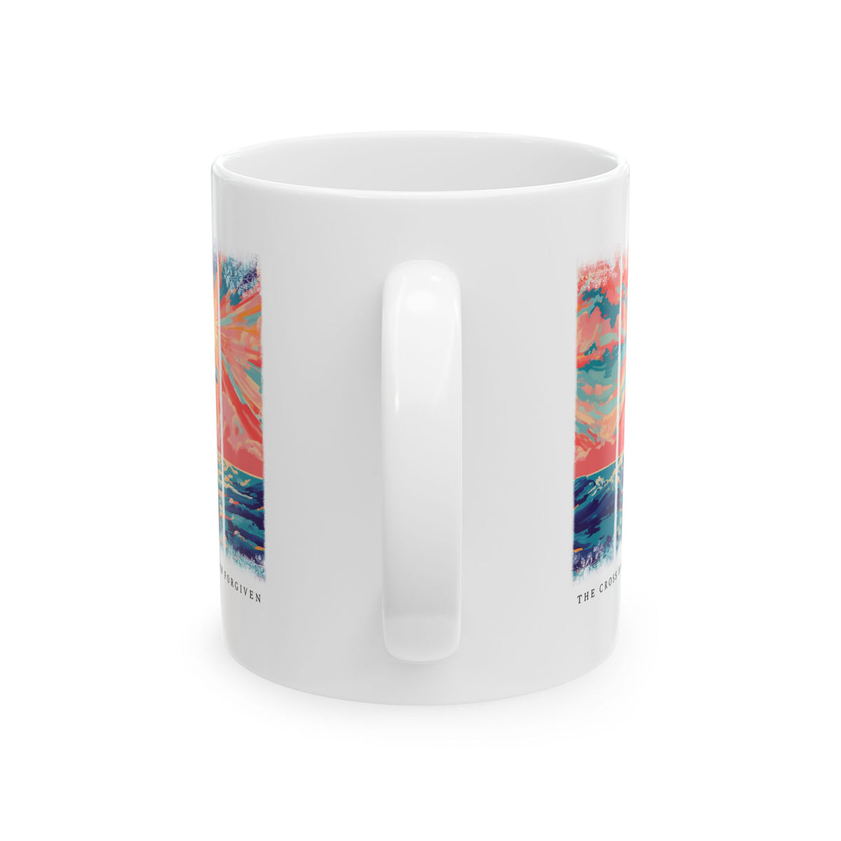 The Cross Has Spoken I am Forgiven Christian Ceramic Mug Coffee Cup (11oz & 15oz)