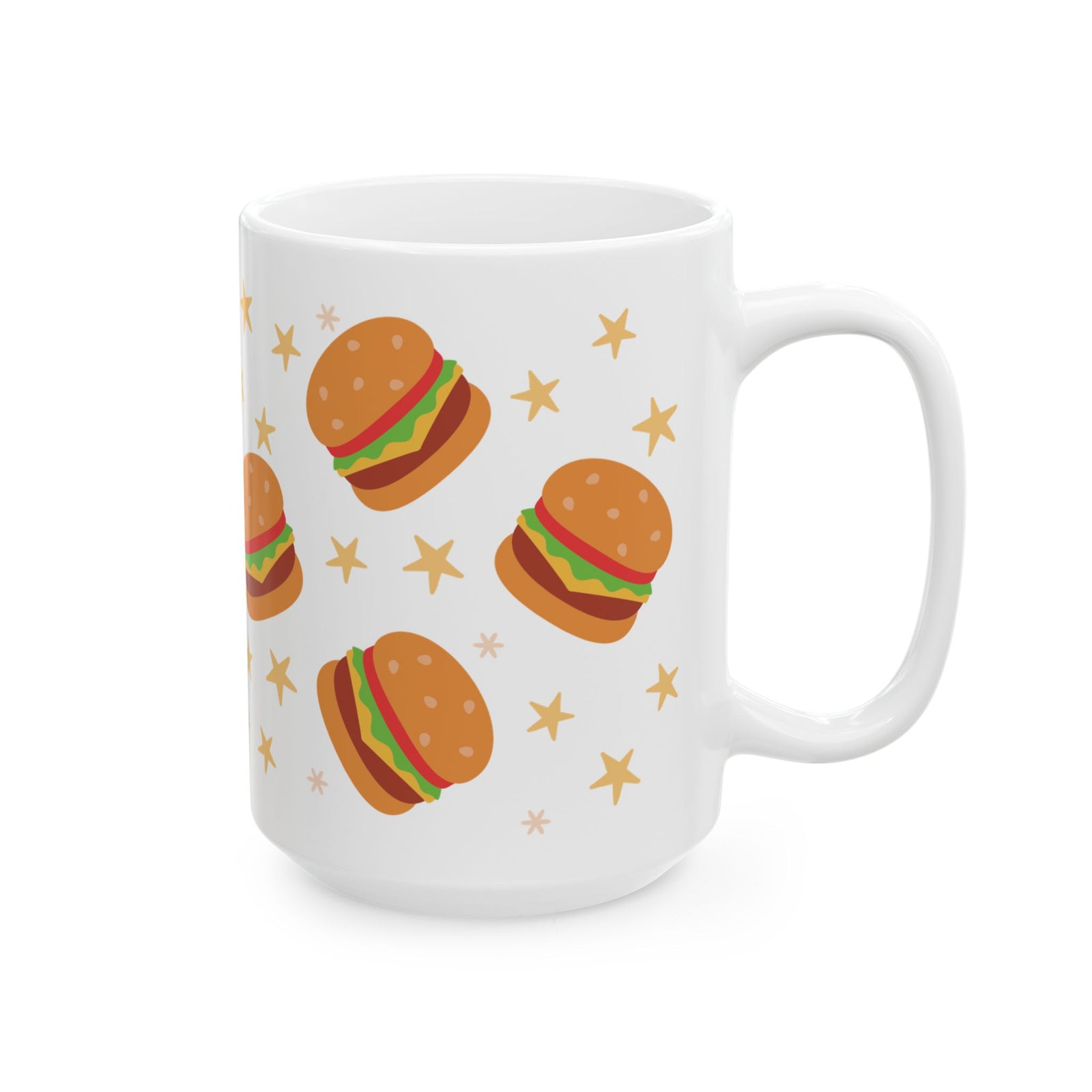 Burgers Cute Ceramic Mug Coffee Cup (11oz & 15oz)