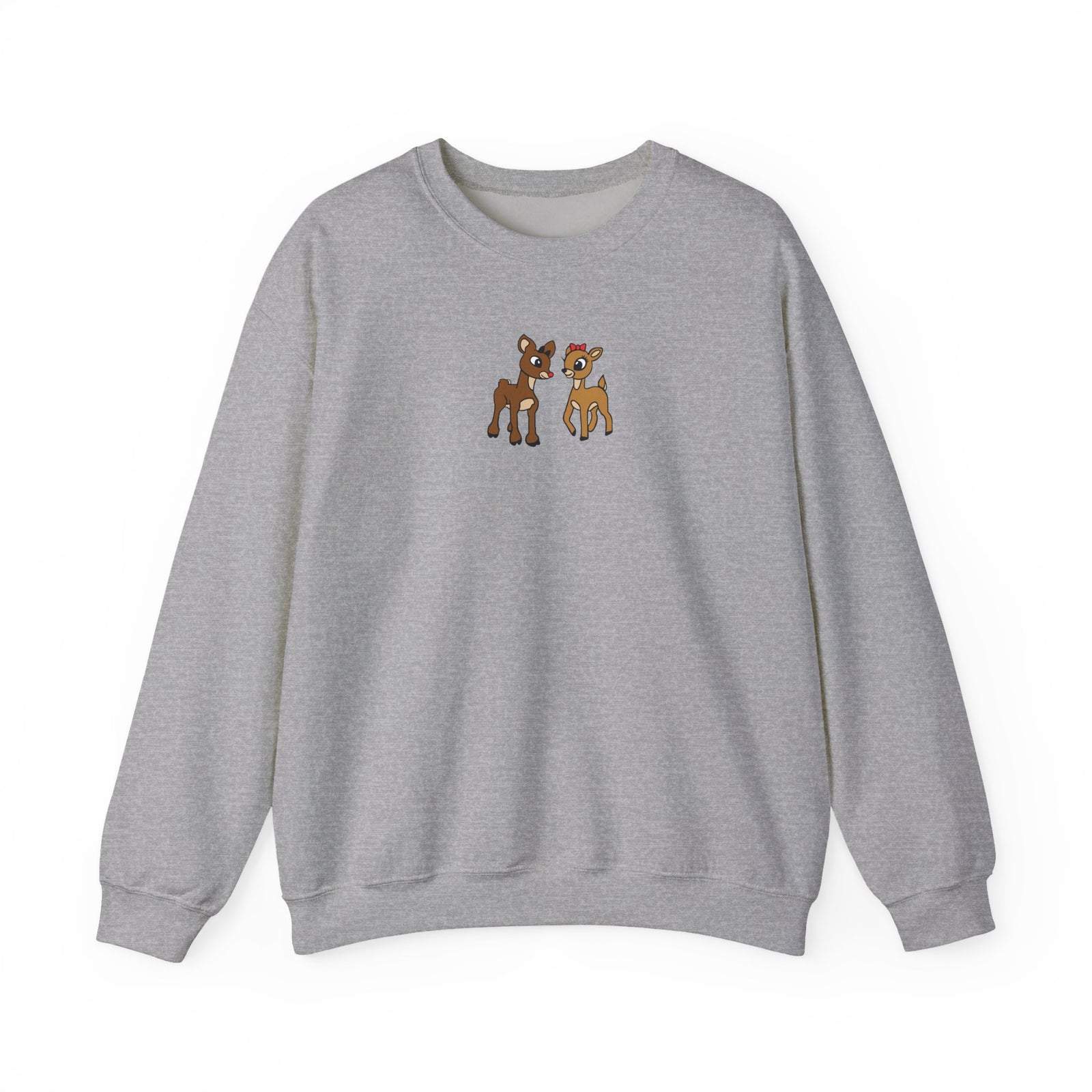 Reindeer Friends Christmas Heavy Blend Women's Crewneck Embroidered Sweatshirt - Sydney So Sweet