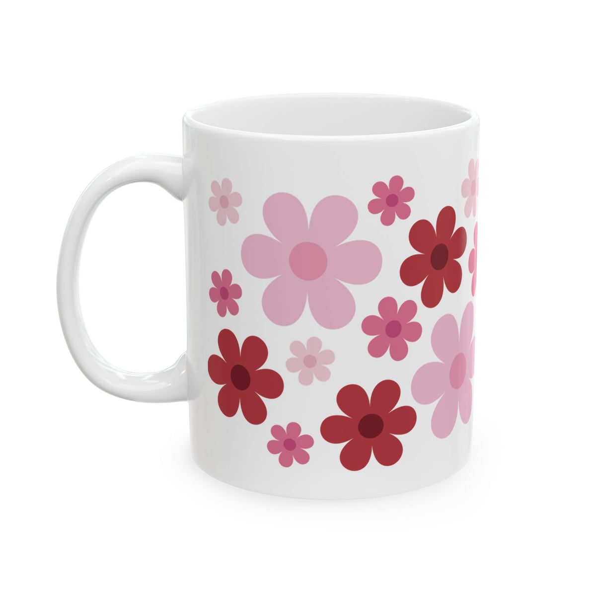 Retro Daisy Heart Bouquet Mug — Cute Valentine’s Day Coffee Cup (11oz & 15oz) - Sydney So Sweet