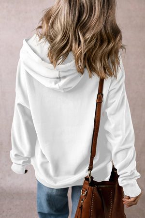 Drawstring Pocketed Long Sleeve Hoodie - Sydney So Sweet