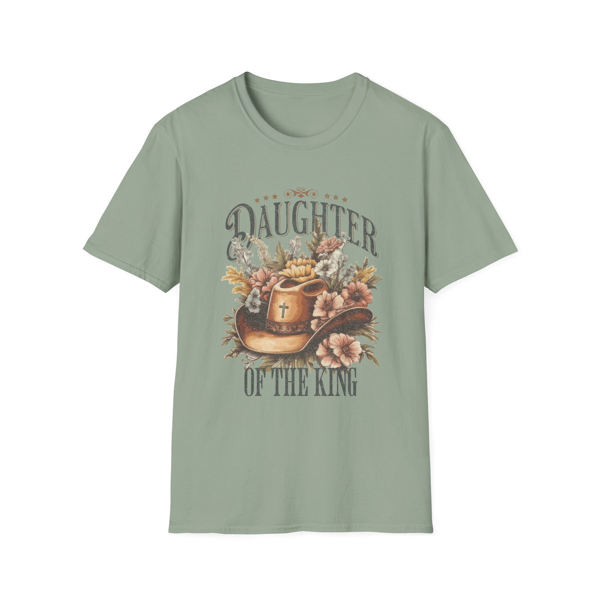 Daughter of the King T-Shirt Western Floral Christian Cowgirl Faith Tee