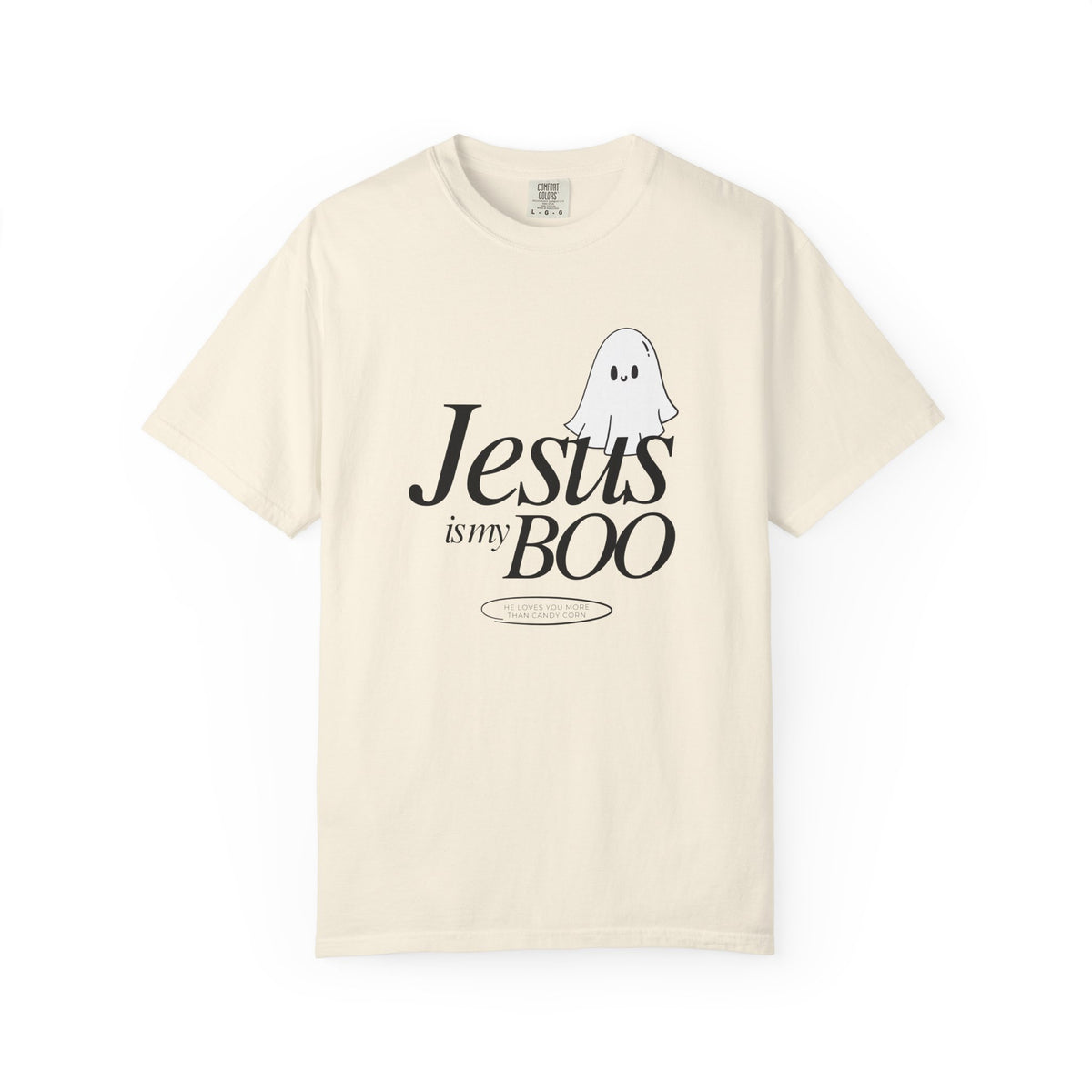 Jesus is My Boo Cute Ghost Halloween T-Shirt He Loves You Christian Tee