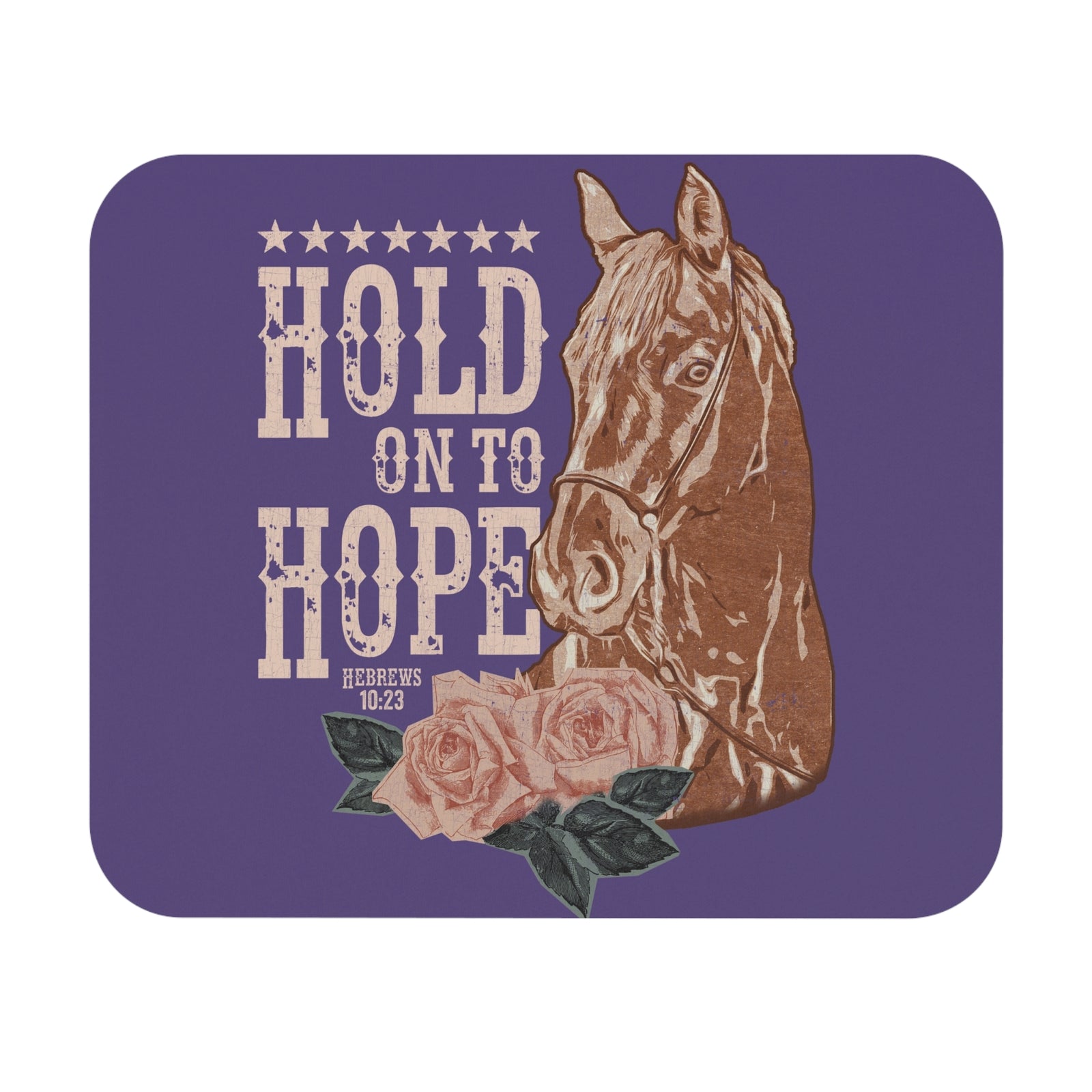 Hold On to Hope Horse Mouse Pad Inspirational Christian Desk Accessory