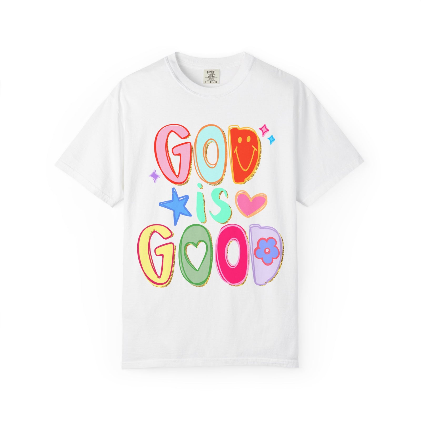 God Is Good T-Shirt Colorful Cute Faith Graphic Tee