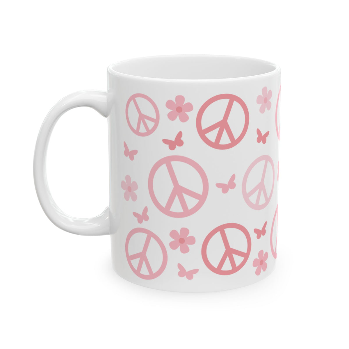Boho Peace Cute Ceramic Mug Coffee Cup (11oz & 15oz)