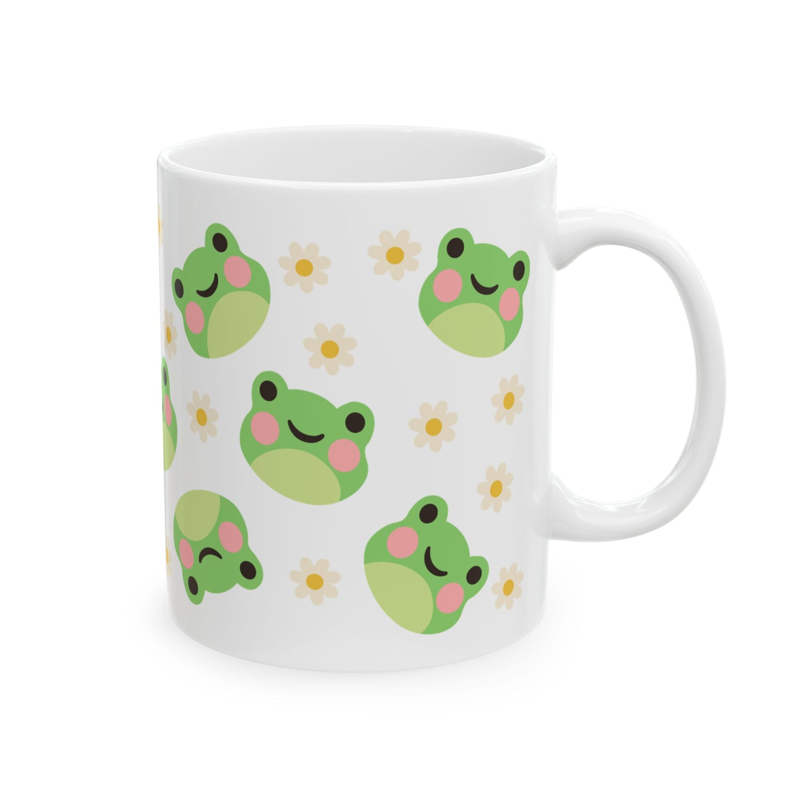 Kawaii Frog Daisy Cute Ceramic Mug Coffee Cup (11oz & 15oz) - Sydney So Sweet