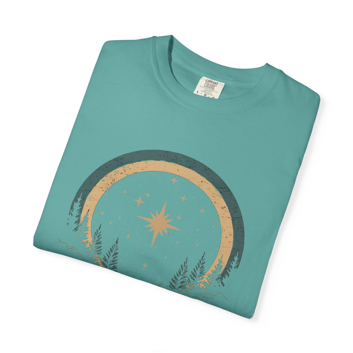 All Is Calm & Bright Christmas Eve Distressed T-Shirt Christian Graphic Tee